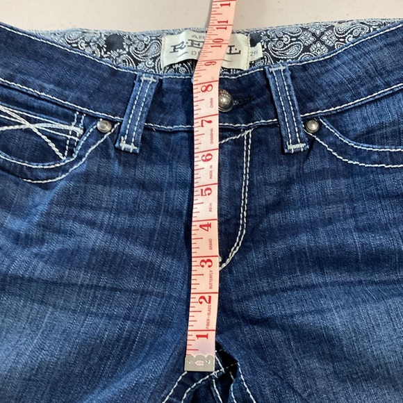 Ariat, R.E.A.L Denim, Mid Rise Straight Blue Denim Jeans. 29R - Picture 15 of 16